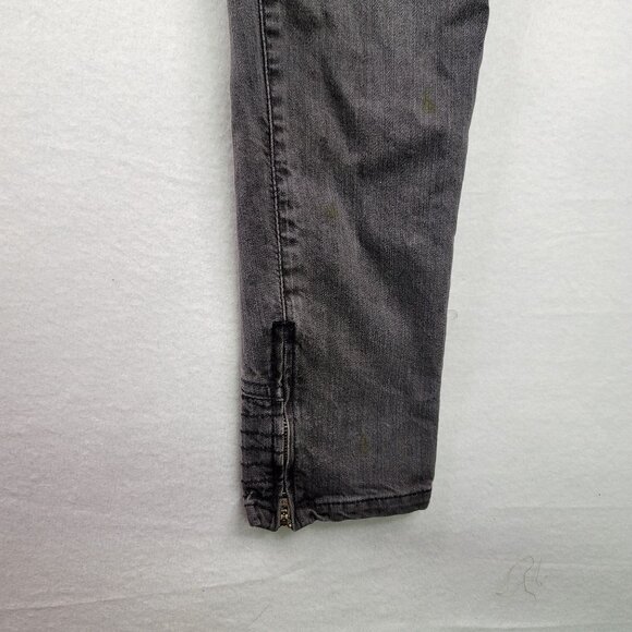 Vintage1 Black Distressed Skinny Jeans Zipper Ankle Stitch Detailing Size 25 - Picture 4 of 15